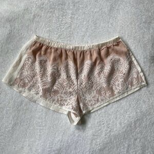 Victoria's Secret Pink and Cream Lace Shorts